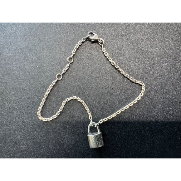 LOUIS VUITTON Bracelet Lockit Ag925 Silver Authentic - Picture 3 of 6
